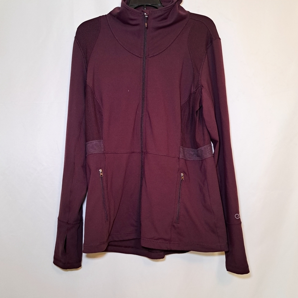 CALIA by Carrie Underwood Burgundy Utility Jacket Women's Size XL